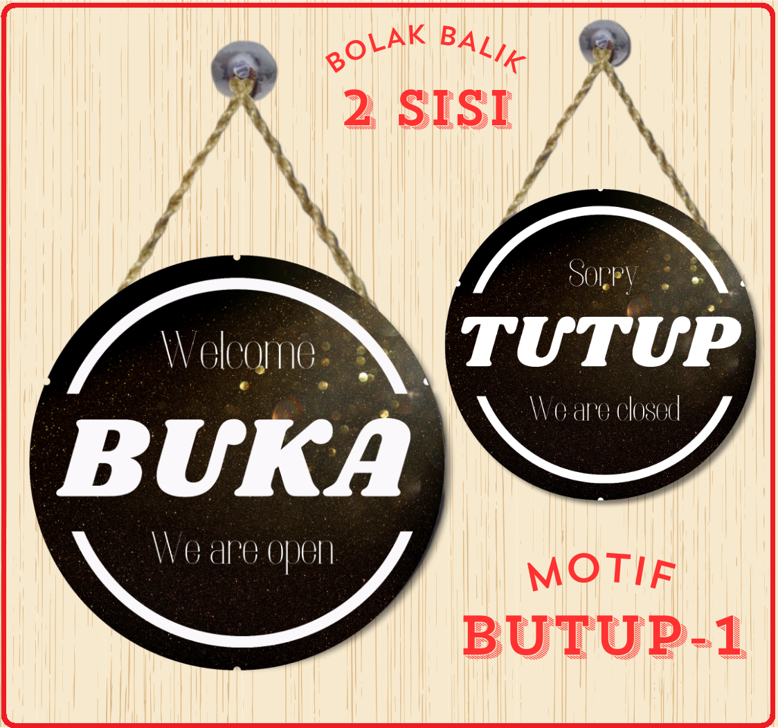 Papan Gantung Bolak Balik BUKA TUTUP Diameter 20cm Lazada Indonesia