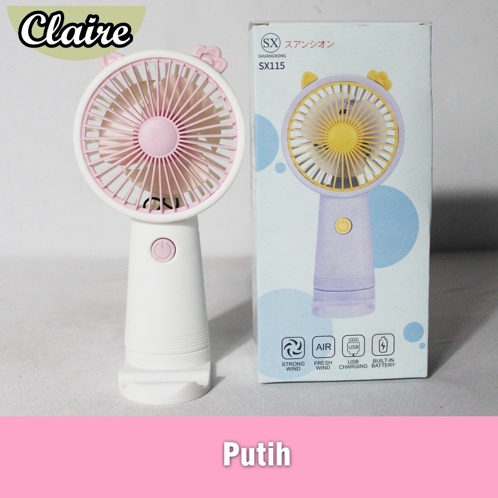 Kipas Angin Portable Mini Fan Karakter Sanrio Kuromi Cinammon Roll