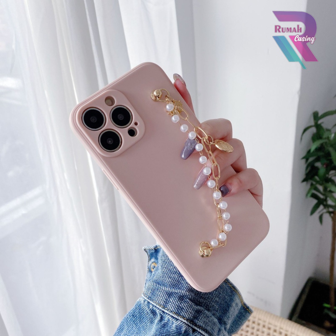 RC Softcase Macaroon Pelindung Kamera Rantai Mutiara Casing XIAOMI