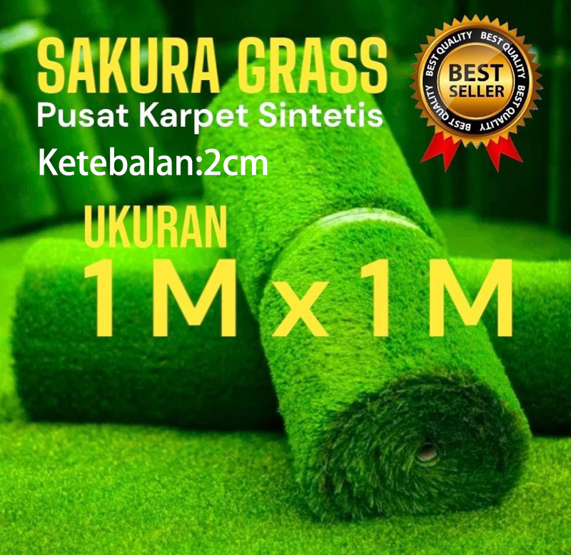 X M X M Ketebalan Cm Rumput Sintetis Full Hijau Uk X M