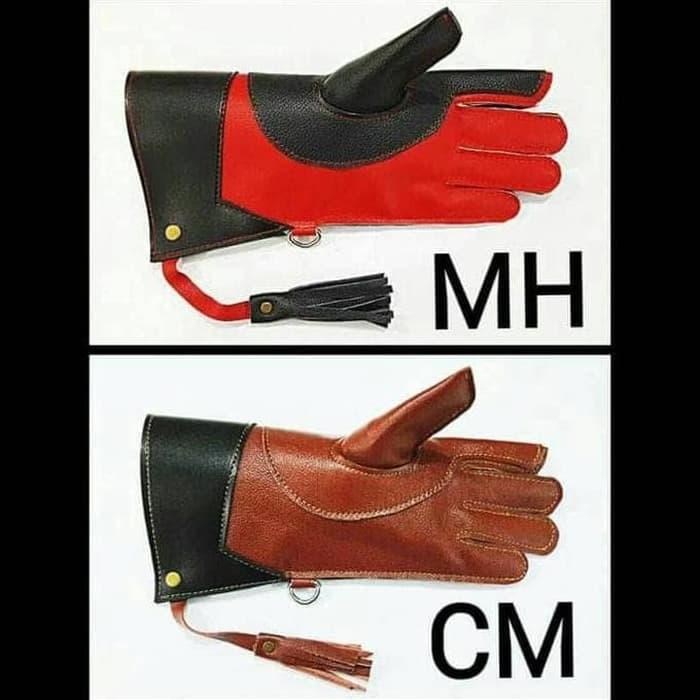 Glove Falconry Sarung Tangan Burung Hantu Elang Alap Kulit Sapi