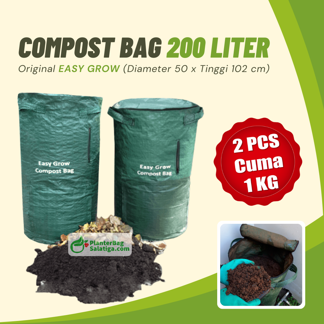 Compost Bag 200 Liter Tas Daur Ulang Sampah Organik Kompos Komposter