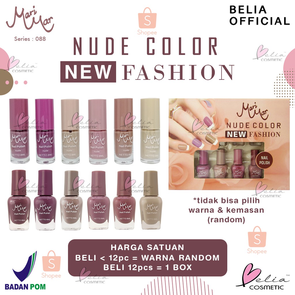 Ecer Marimar Nude Color Kutek Kuteks Warna Nude Cat Kuku Nail