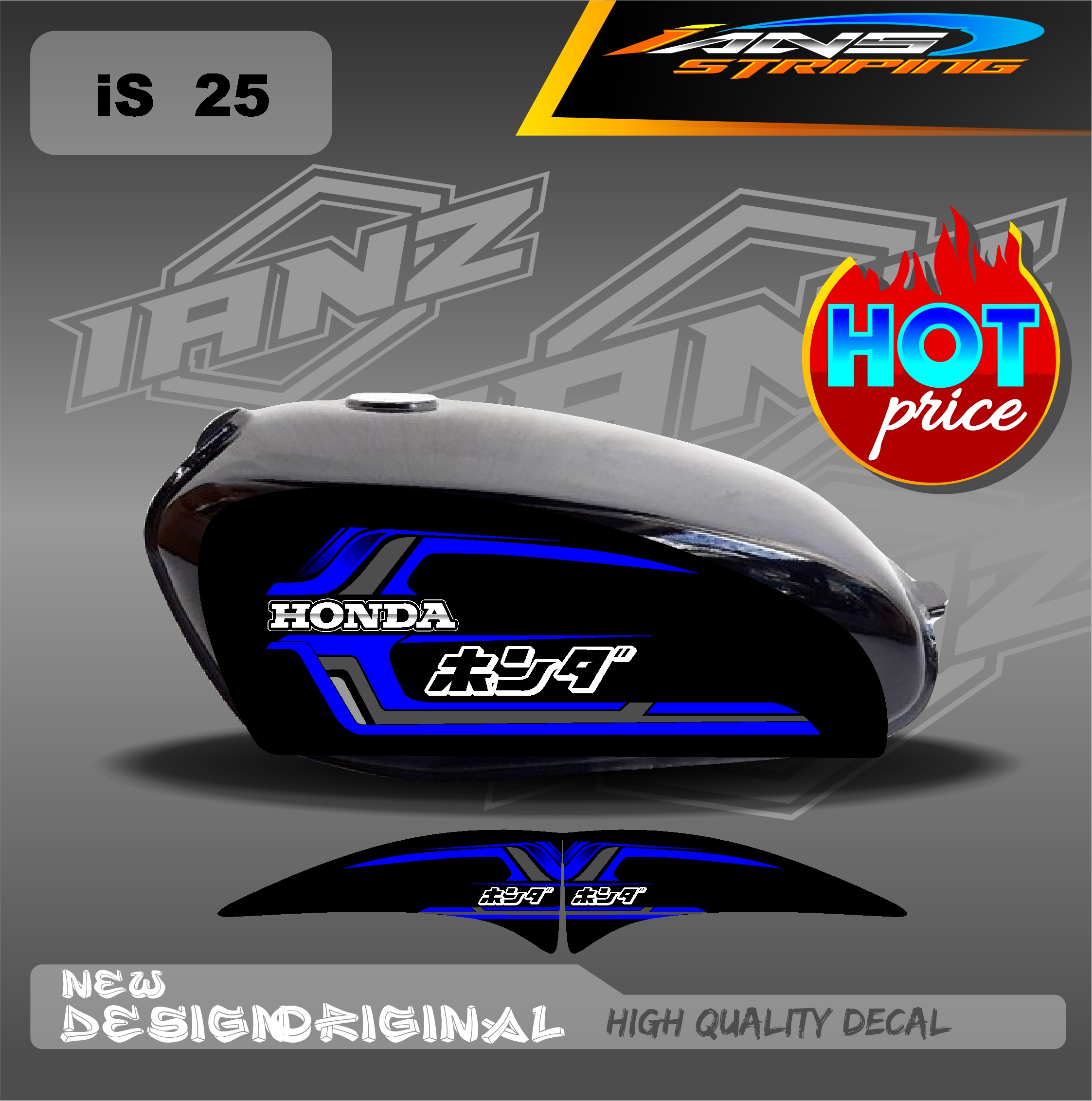 Stiker Decal Tangki Cb Variasi Semi Full Decal Striping Tangki Cb