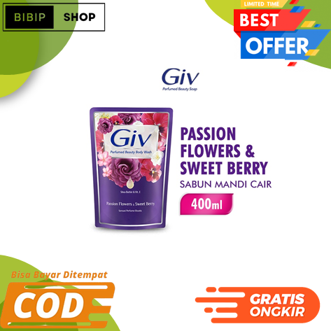 Sabun Cair Bodywash Giv White Hijab Saffron PASSION FLOWER GLOWING