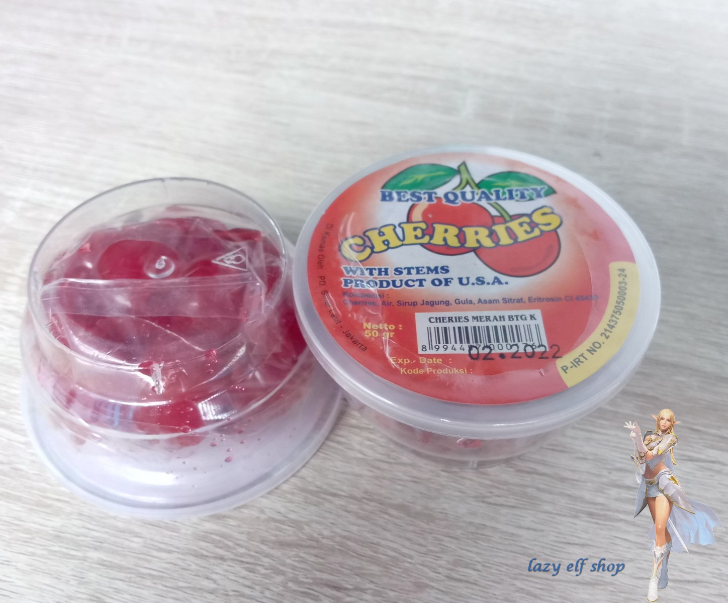 Cherries Merah Tangkai 50gr Buah Ceri Batang Cherry Maraschino Lazada