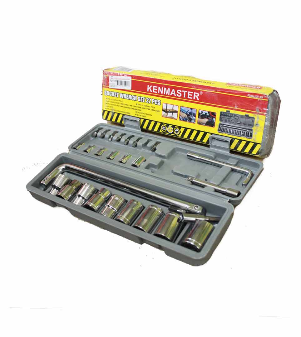 Kenmaster Nankai Kunci Sok Set 27 Pcs Kunci Socket Set Soket