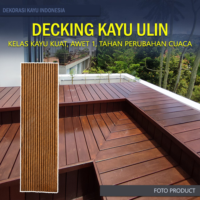 Decking Kayu Ulin Kalimantan Lantai Outdoor Kualitas Terbaik Lazada