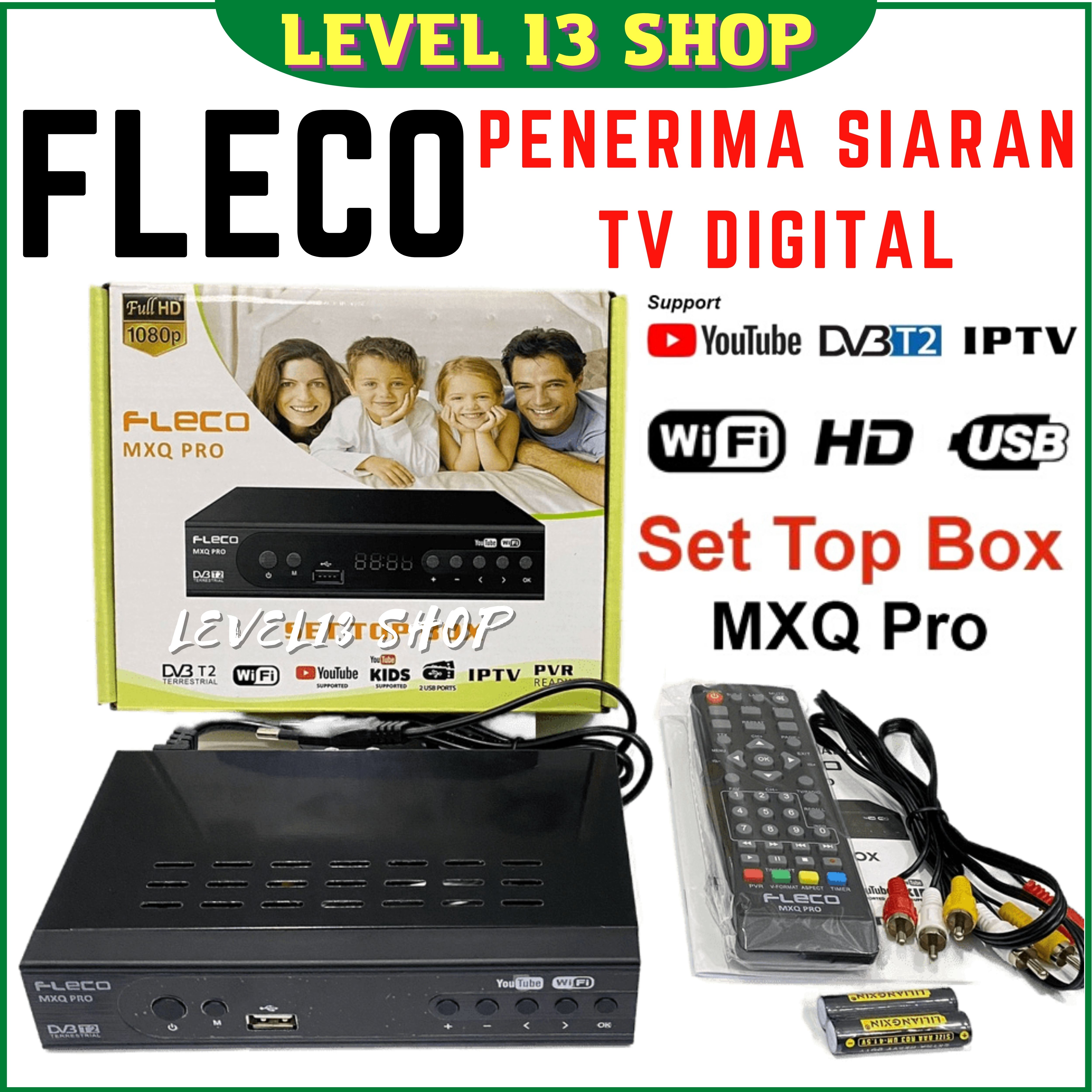 Set Topbox Tv Digital FLECO MXQ PRO DVB T2 Set Topbox Tv Analog Ke