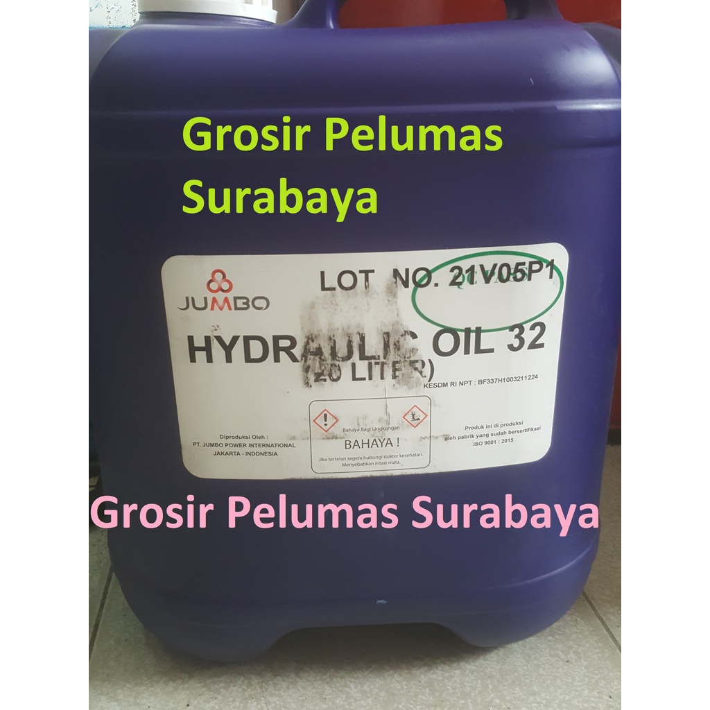 Oli Jumbo Hydro Hydraulic Hydrolis Hidrolik Oil Iso Vg Pail