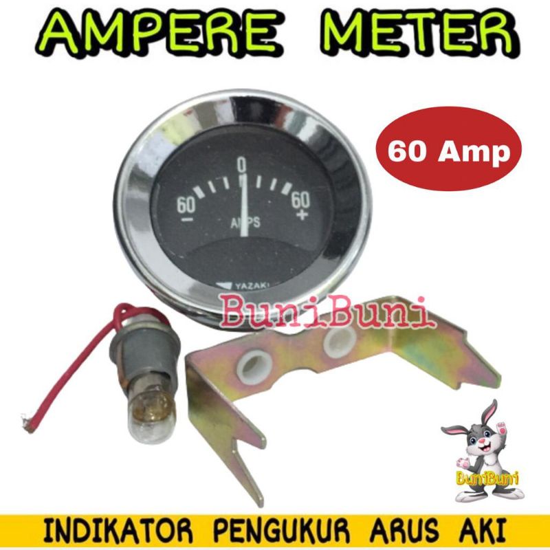 Ampere Meter Dc Amper Cas Indikator Pengukur Arus Aki Mobil Mesin