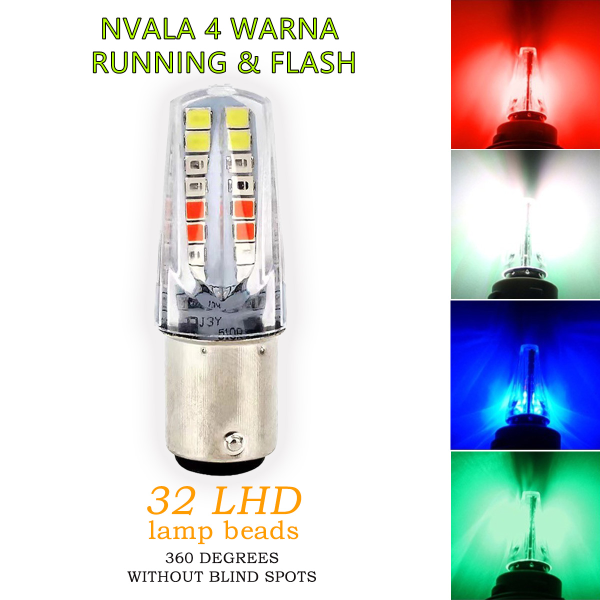 Led Lampu Sein Sen Lampu Stop Nyala Warna Mata Running Dan Flash