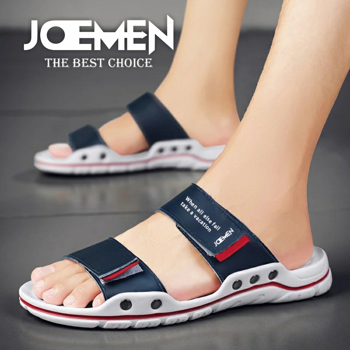 Joemen Sandal Slop Kulit Pria Brand Lokal S Anti Slip Keren