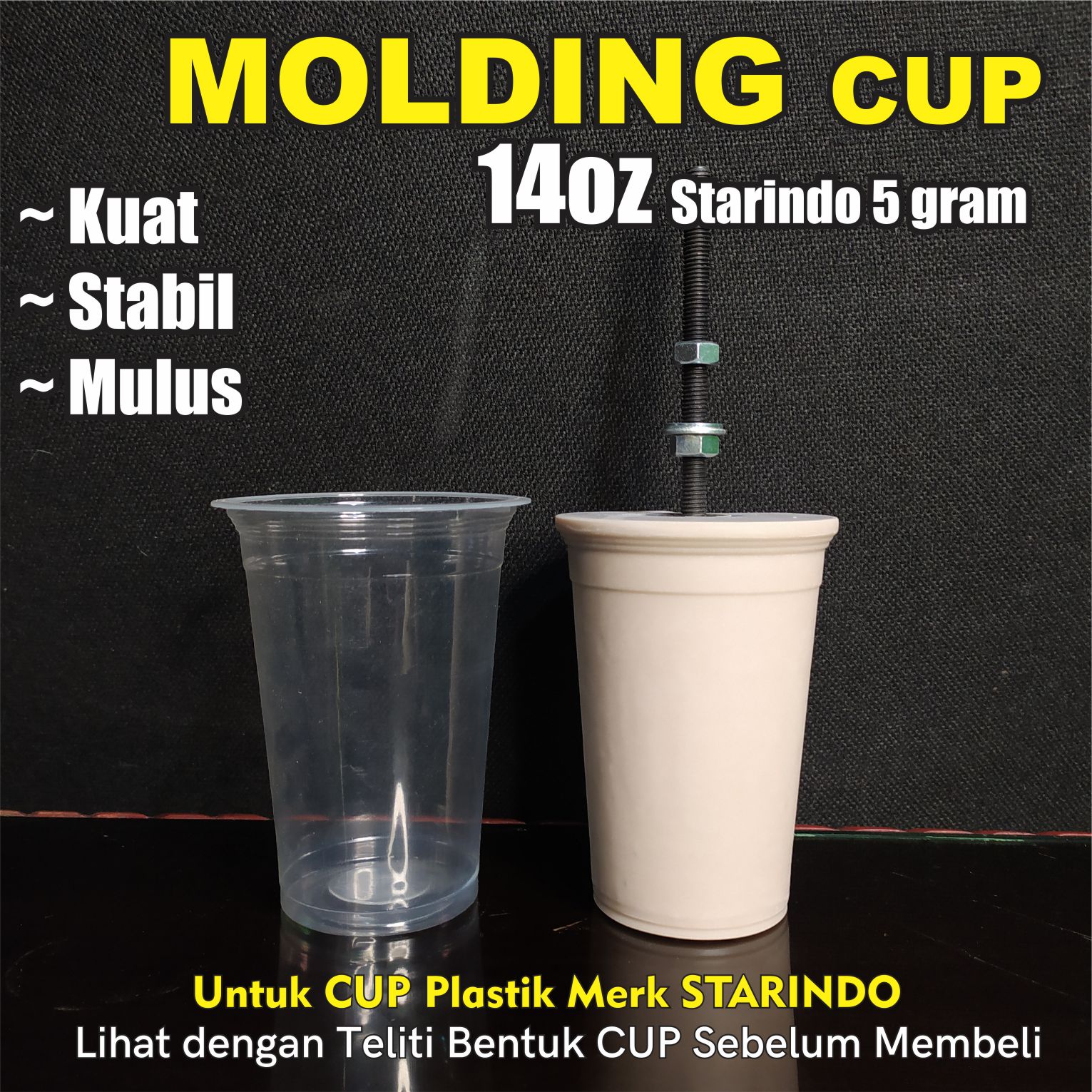 Molding Dudukan Sablon Cup Plastik Starindo Oz Gram Lazada Indonesia