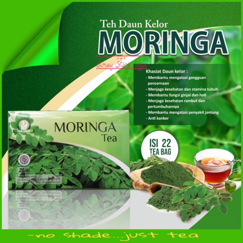 Daun Kelor Moringa Tea Teh Celup Daun Kelor Teh Herbal Lazada