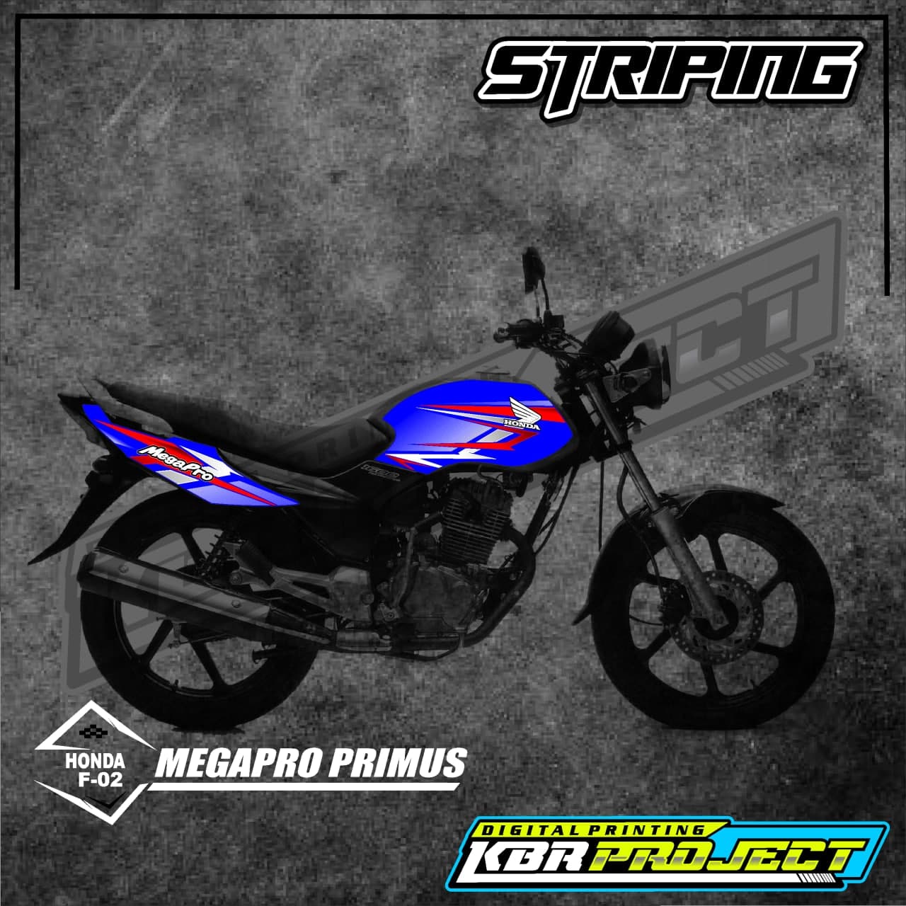 Cod Stiker Megapro Primus Striping Megapro Primus Motor Honda Motor