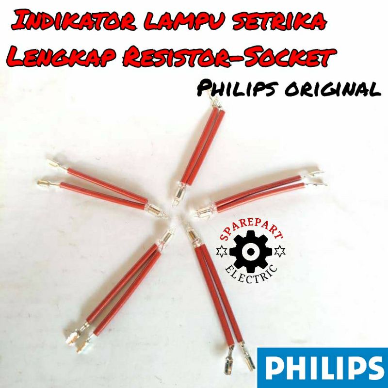 Indikator Lampu Resistor Lengkap Untuk Setrika Philips Original V