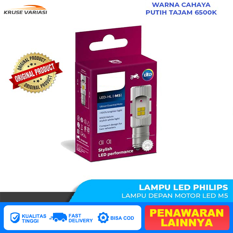 Lampu Depan Motor Led Sisi H Arus Dc M K Original Bst Lampu