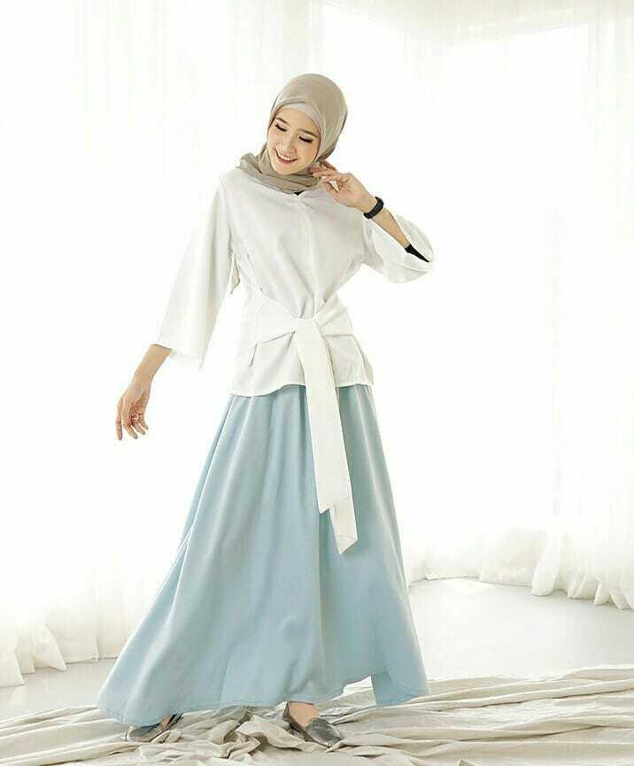 Baju Muslim Wanita Gamis Modern Original DIK SERA SET MOSCREPE Fashion Perempuan Casual Muslimah Modis dan Fashionable Hijab Terbaru 2019