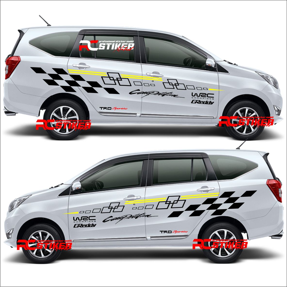 Sticker Mobil Sigra List Body Mobil Panter Cutting Sticker Mobil Sigra