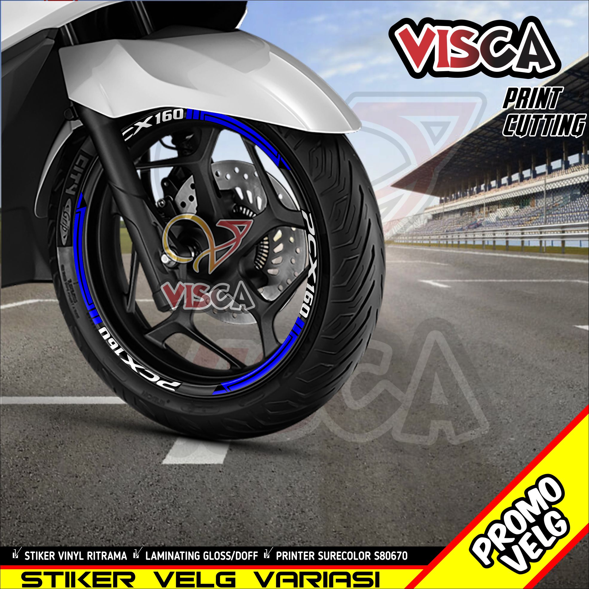 Stiker Velg List Velg Motor Stiker Velg Pcx 160 Motif E Lazada Indonesia