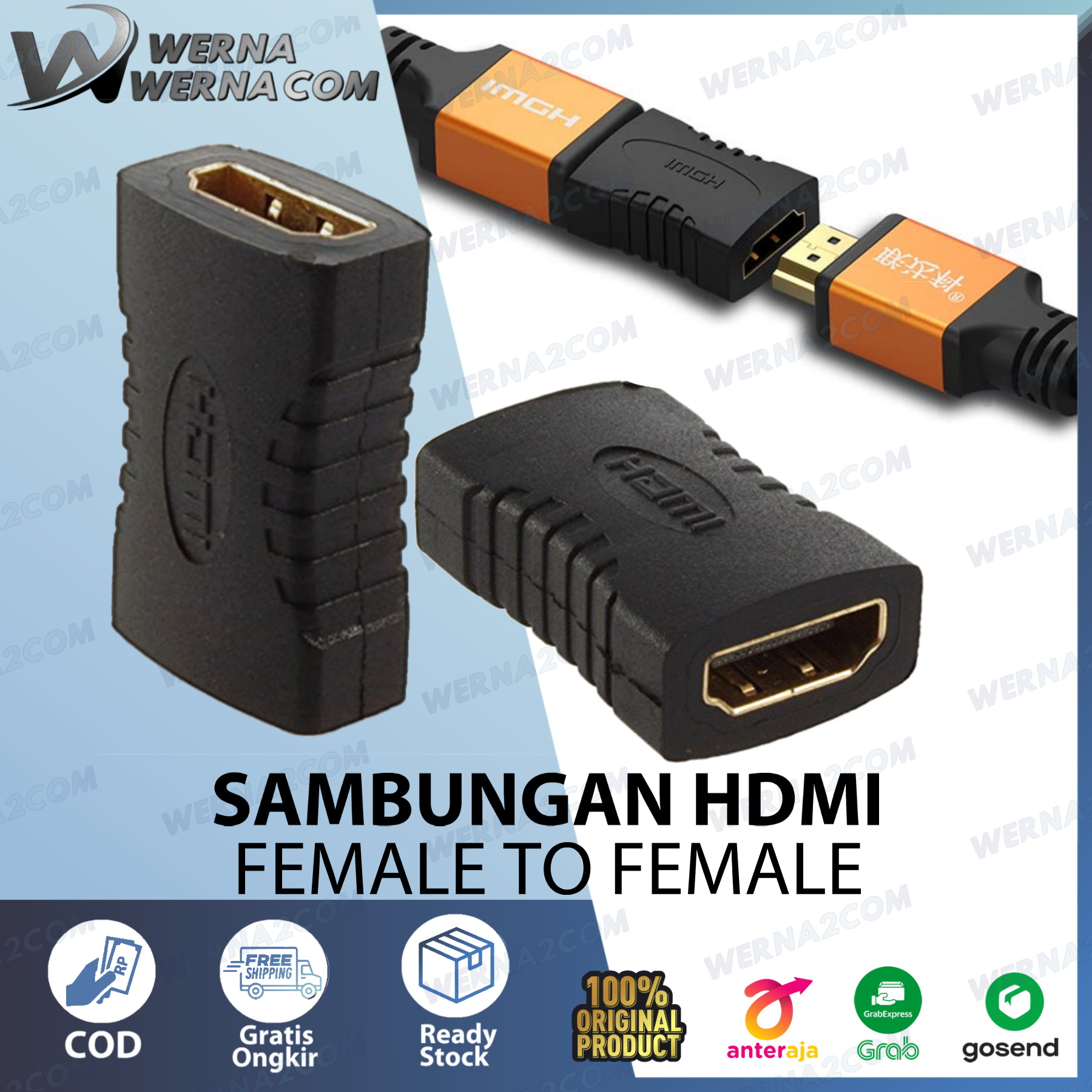 Sambungan Kabel Hdmi Barrel Hdmi Female To Female Lazada Indonesia