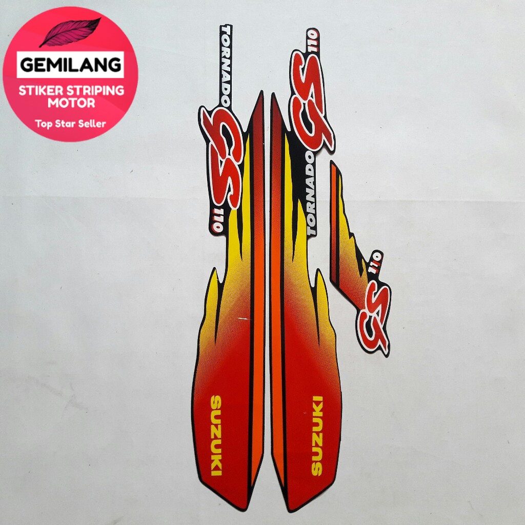 Striping Sticker Decal Polet Lis Motor BODY MOTOR SUZUKI GS TORNADO