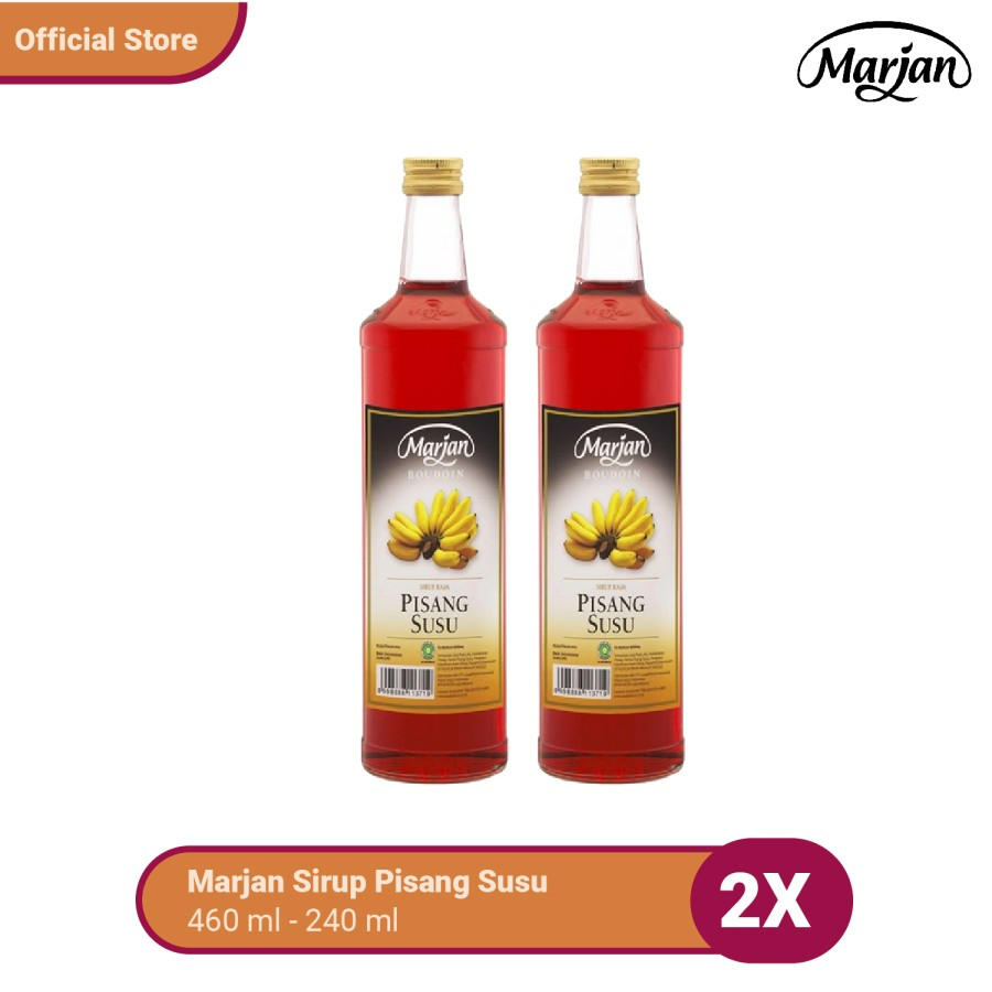 PAKET ISI 2 Marjan Sirup Pisang Susu 460 Ml Lazada Indonesia