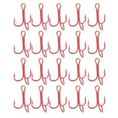 20pcs Barbed Crank Sharp Fishing Hooks Pesca Tackle with 3 Anchors - intl