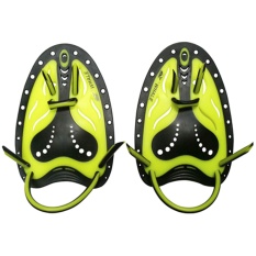 Kids Teenagers Professional Silicone Swim Training Hand Power Paddles with Adjustable Strap for Beginners Athlete Improving Stroke Skills Yellow