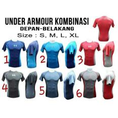 KAOS BAJU COMPRESSION UNDER ARMOUR GYM FITNESS SEPEDA RENANG LARI PRIA