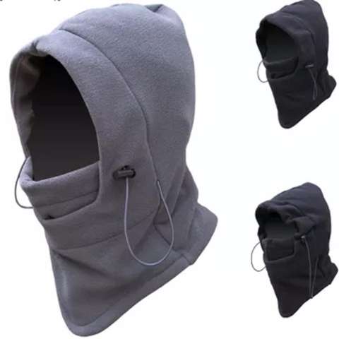 Masker Buff Balaclava Multifungsi Ninja Kupluk Polar 6 In 1 Full Face Abu Muda Masker Motor Topi Outdoor Gunung Hiking Salju 1