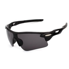 Pria Wanita Sun Kacamata Retro Cermin Vintage Gaya Shades Sport Bersepeda Goggles Kacamata Spesifikasi: Bright Black Box Gray Lembar-Intl