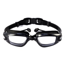 niceEshop 700D Swimming Goggles With Siamese Ear Plugs - UV
Protection Anti Fog - Best Adult Swim Goggles(Transparent Black)