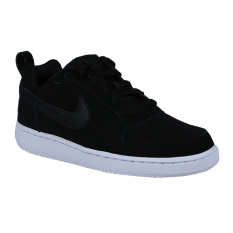 Nike Womens Court Borough Low Sneakers Olahraga Wanita - Black/Black-White