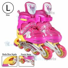 Power Sport Two-Stripes 8000 Aosite InLine Skate Sepatu Roda 2 in 1 Adjustable Wheel - L( 38- 42)
