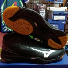 promo sepatu mizuno wave mirage 2 hitam mid original