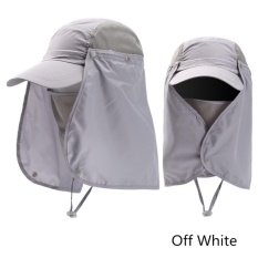 Ready Stock Unisex Outdoor Neck Protection Waterproof Sunshine Blocking Topi Semak Jungle Hat Topi Pantai (putih Pucat)-International
