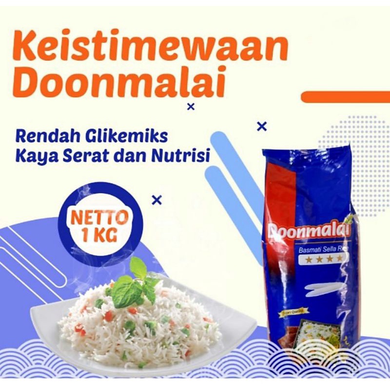 COD Beras Basmati DOONMALAI KEMASAN 1 KG Basmati Rice Nasi Kebuli