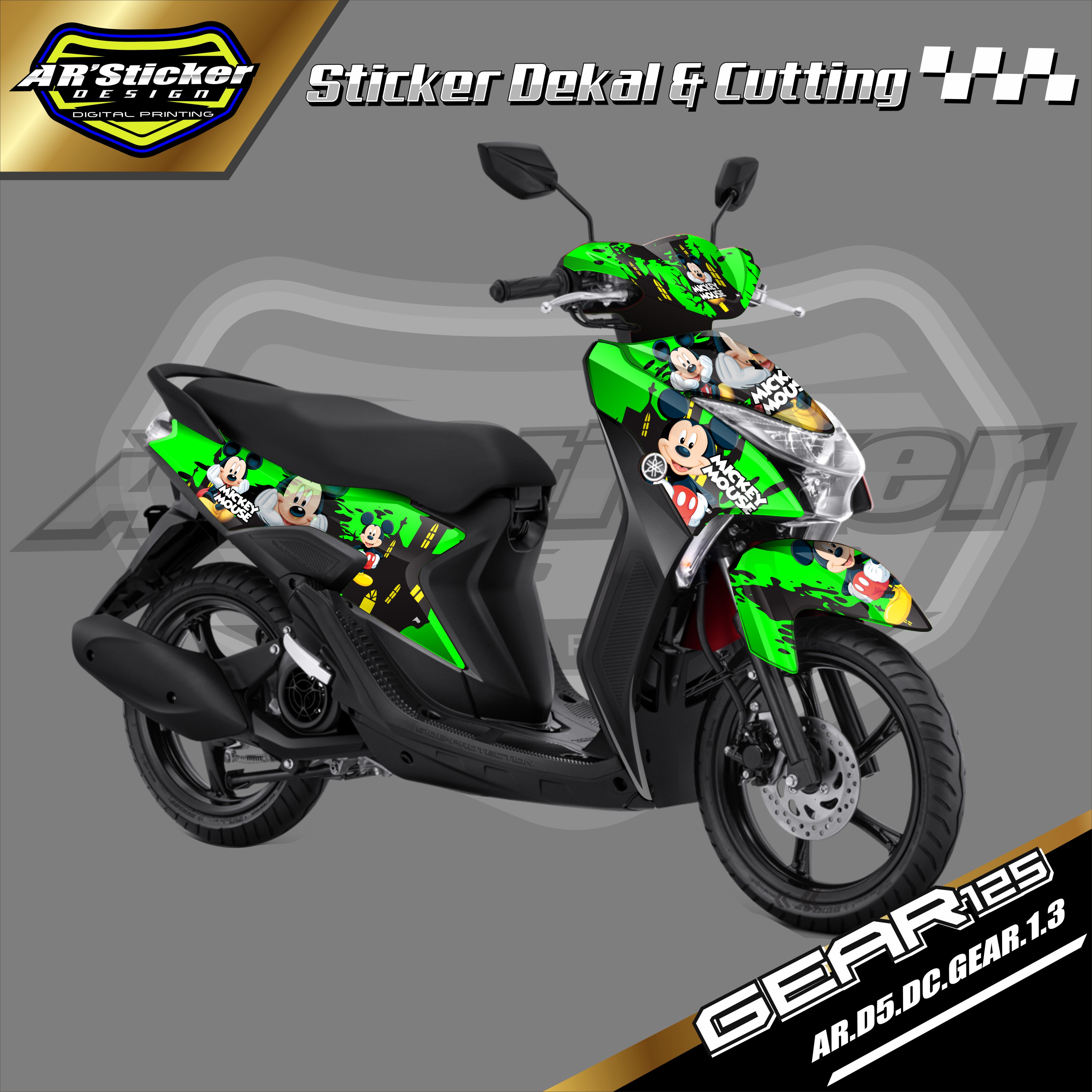 Decal Sticker Yamaha Mio Gear Fullbody Dekal Gear Desain