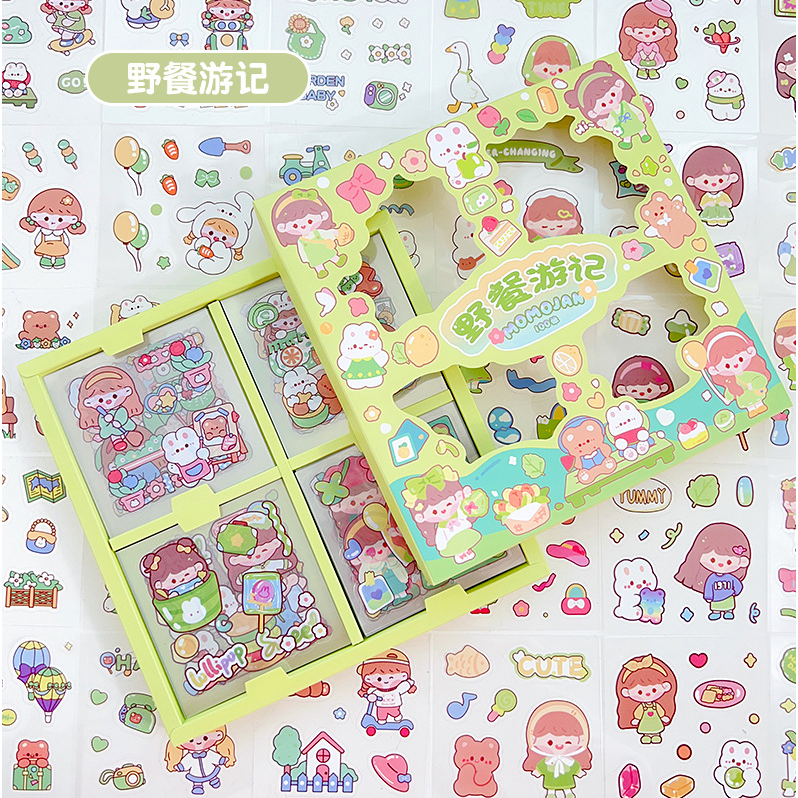 Stiker Box D Momojan Lucu Decor Jurnal Sticker Korean Style Anti Air