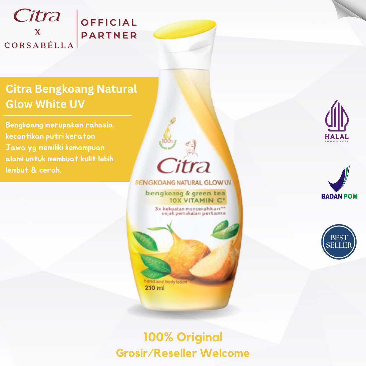 Citra Hand Body Lotion Bengkoang Natural Glow Uv Ml Ml