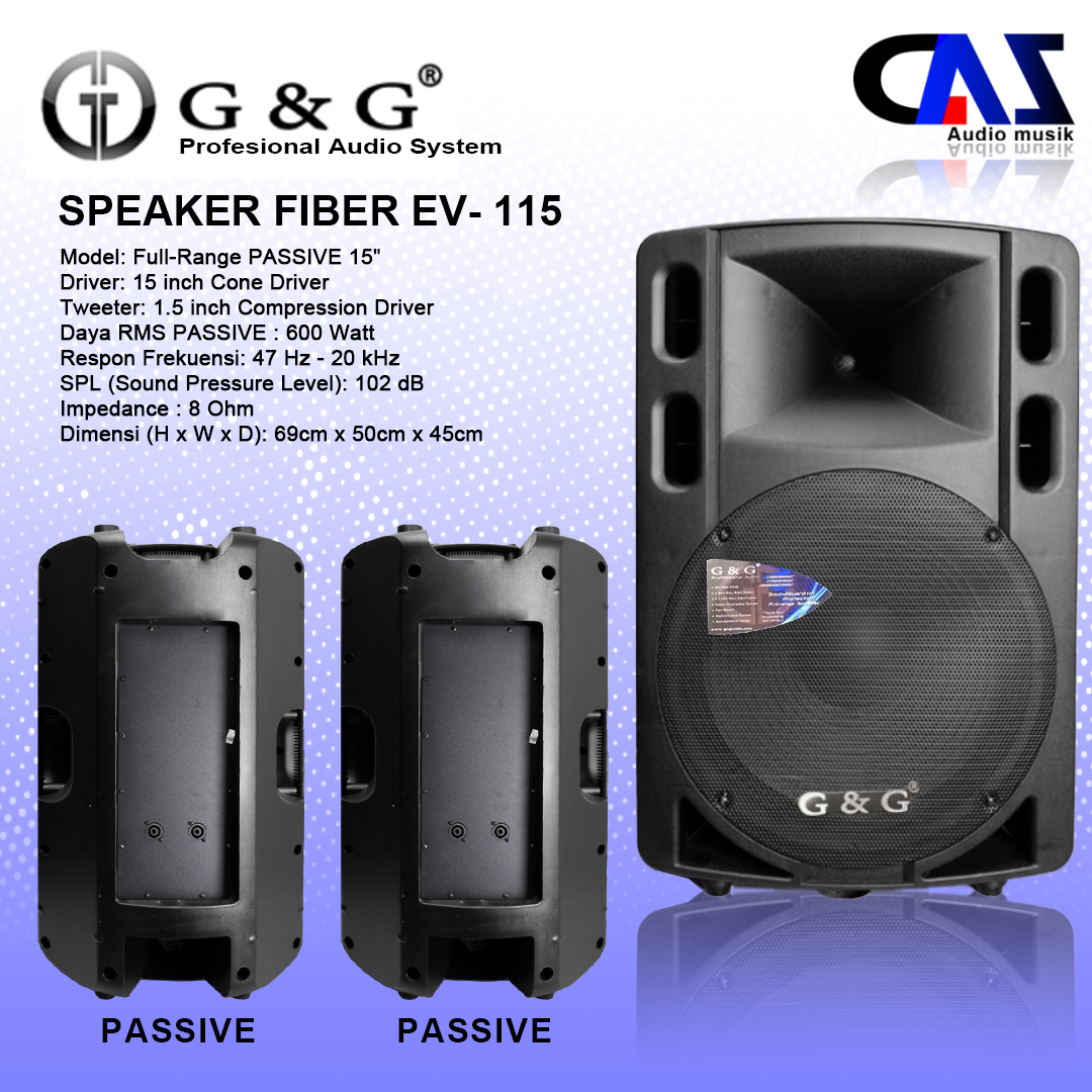 Speaker Fiber Aktif Pasif 15 G G Fiber 115 Fiber HL 115 Mesin U