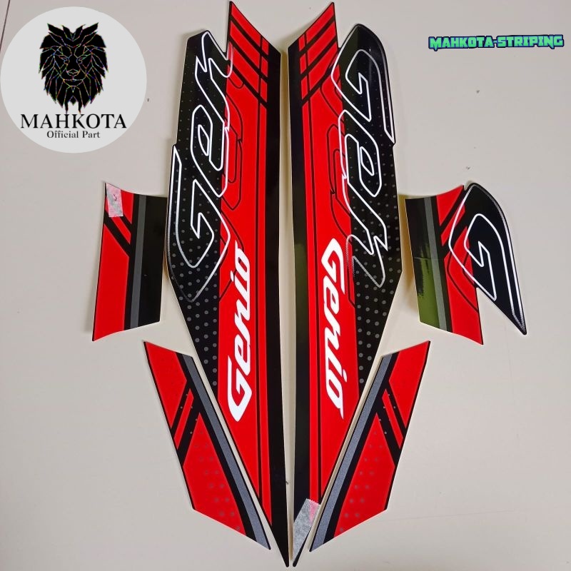 Striping Sticker Lis Les Polet Honda Genio Stiker List Body Hitam