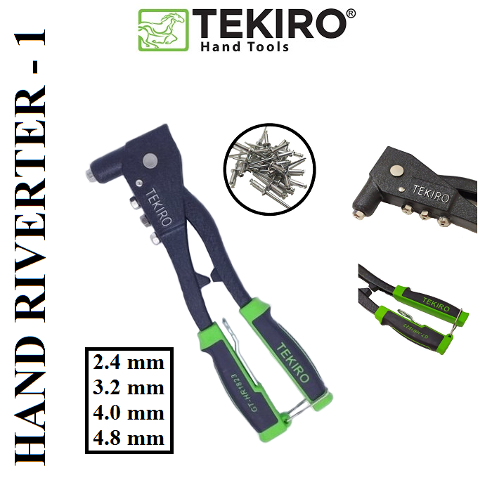 Tekiro Hand Riveter Tang Rivet Ripet Tembakan Paku Tekiro Tang