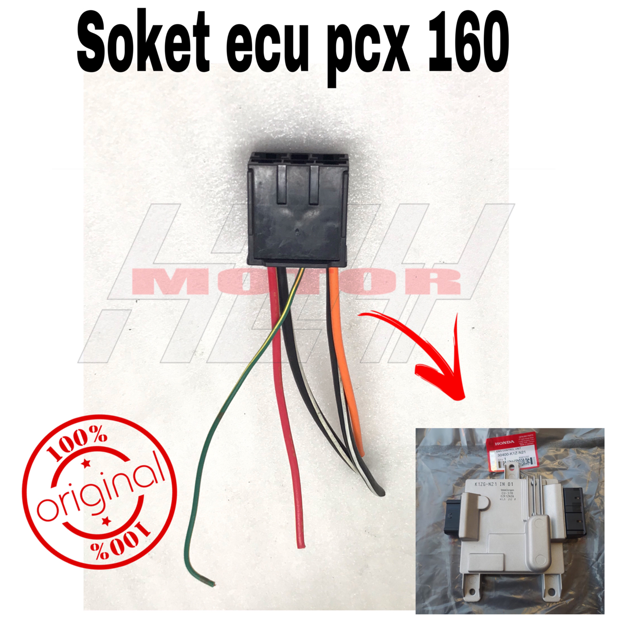 Kabel Socket Soket Ecu Ecm Cdi Honda Pcx 160 Pcx160 Original Asli