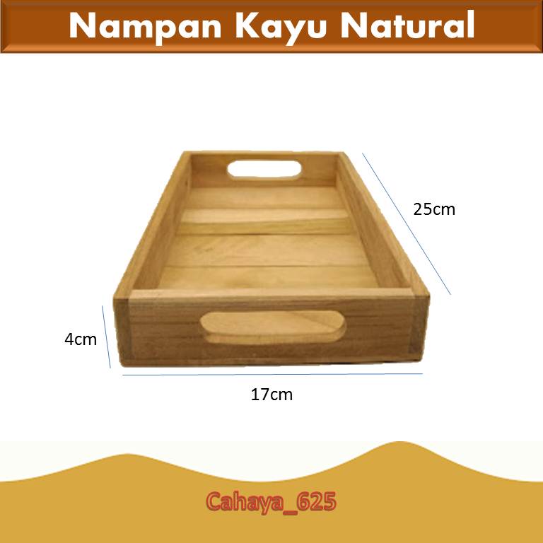 Nampan Kayu Jati Aesthetic Baki Kayu Jati Tray Kayu Nampan Kayu