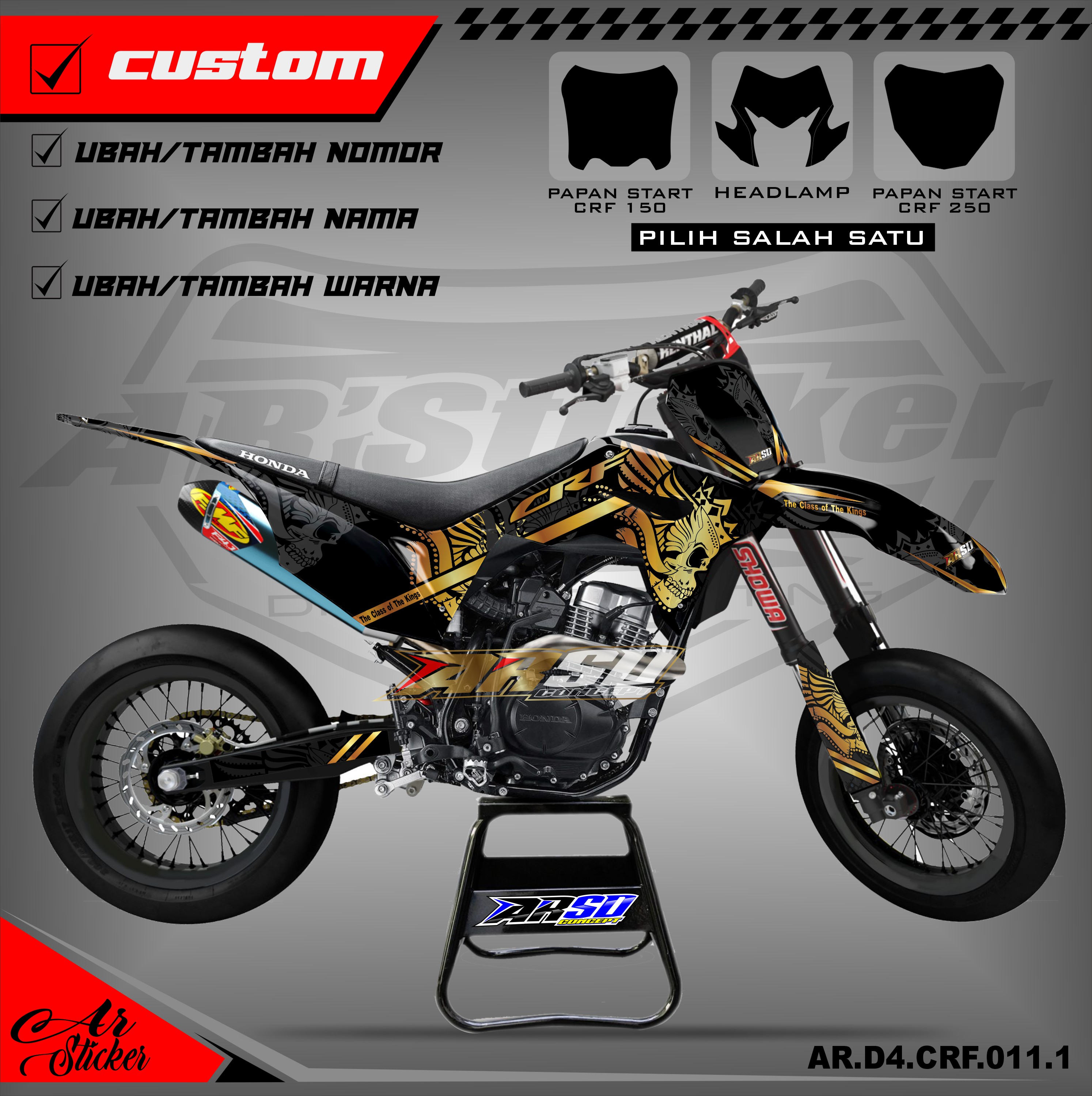 Sticker Decal Crf L Full Body Stiker Motor Variasi Crf L Full