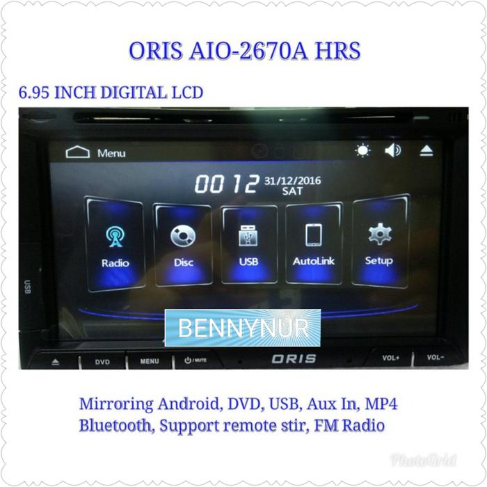 Head Unit Tv Mobil Double Din Oris Aio A Hrs Mirror Link Lazada