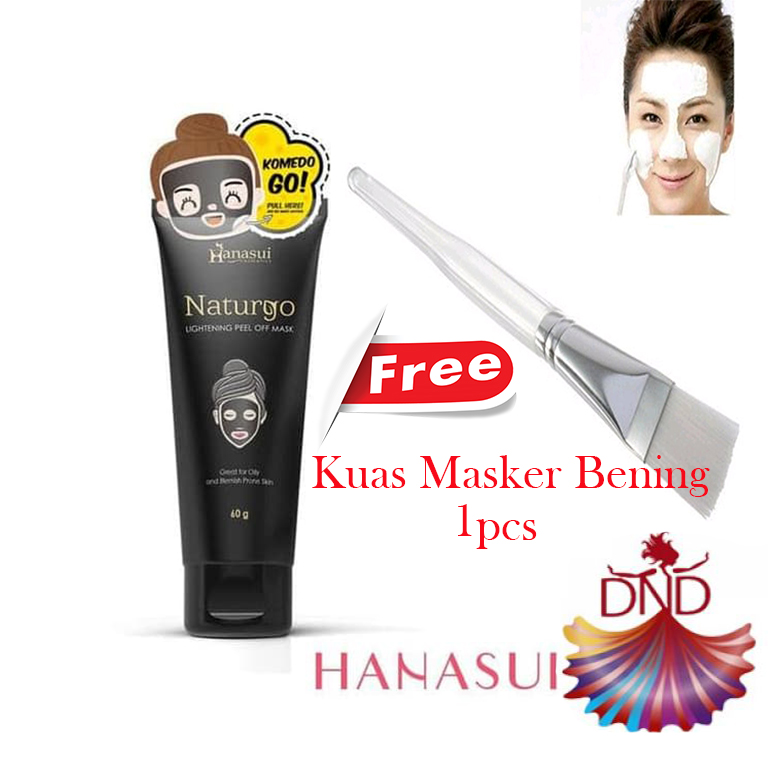 Masker Tube Hanasui Naturgo Lightening Peel Of Mask Black Gratis Kuas